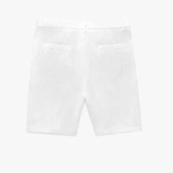 Zara Mens 100% Linen Shorts - Picture 5 of 12